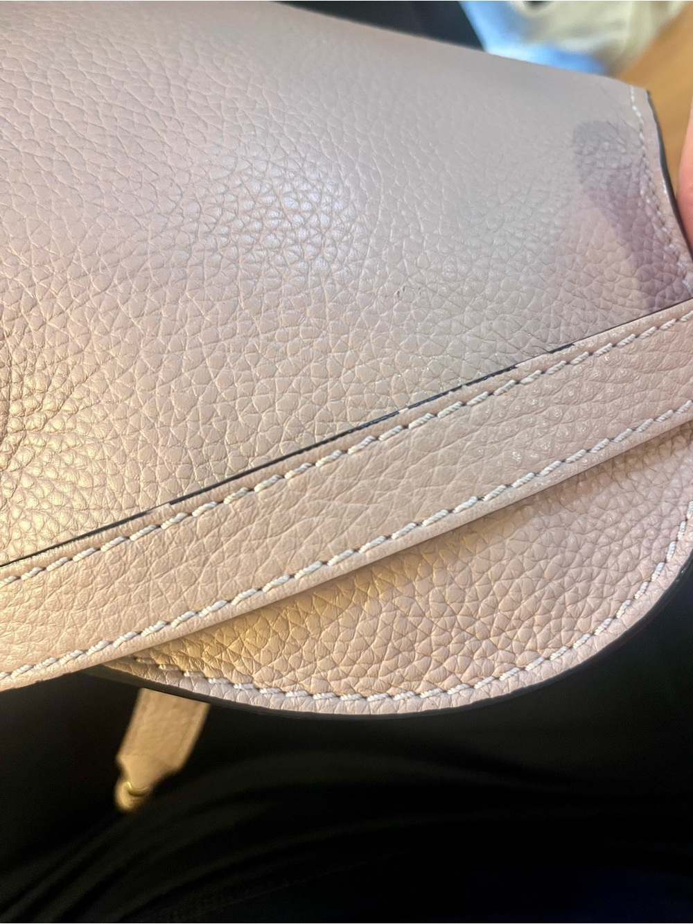 Chloe Marcie Small Pebbled Leather Crossbody in Dusty Pink with dust bag - Picture 13 of 14